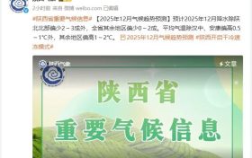 最新預(yù)測：陜西12月將迎5次降溫、降水天氣！縮略圖